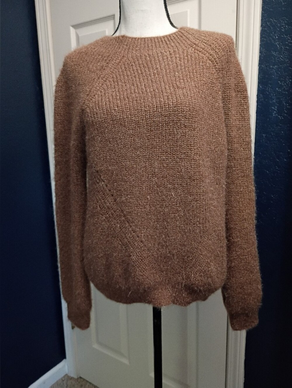 Cozy Women's Crewneck Sweater in Brown